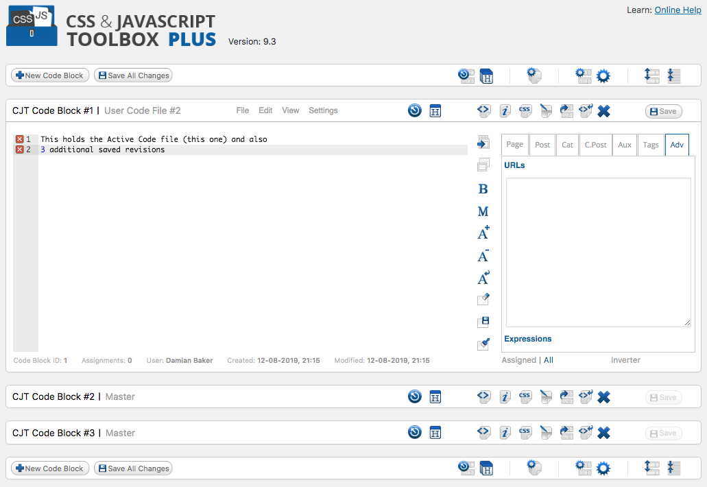 Code Block screenshot